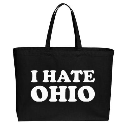 Funny US State Souvenir I Hate Ohio Cotton Canvas Jumbo Tote