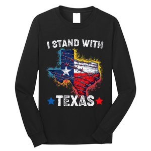 Flag Usa State Of Texas I Stand With Texas Long Sleeve Shirt