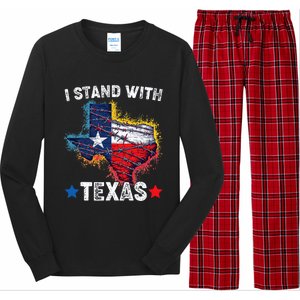 Flag Usa State Of Texas I Stand With Texas Long Sleeve Pajama Set