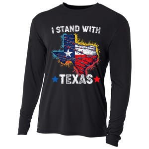 Flag Usa State Of Texas I Stand With Texas Cooling Performance Long Sleeve Crew