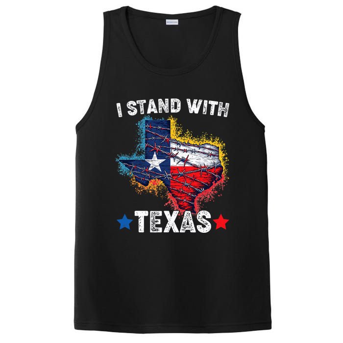 Flag Usa State Of Texas I Stand With Texas PosiCharge Competitor Tank