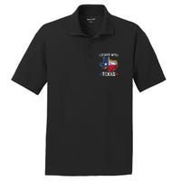 Flag Usa State Of Texas I Stand With Texas PosiCharge RacerMesh Polo