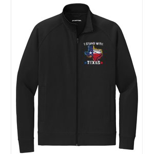 Flag Usa State Of Texas I Stand With Texas Stretch Full-Zip Cadet Jacket