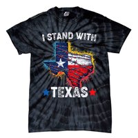 Flag Usa State Of Texas I Stand With Texas Tie-Dye T-Shirt