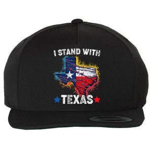 Flag Usa State Of Texas I Stand With Texas Wool Snapback Cap