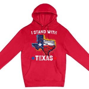 Flag Usa State Of Texas I Stand With Texas Premium Pullover Hoodie