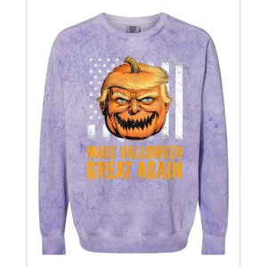 Funny Usa Trumpkin Make Halloween Great Again Colorblast Crewneck Sweatshirt