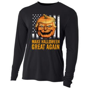 Funny Usa Trumpkin Make Halloween Great Again Cooling Performance Long Sleeve Crew