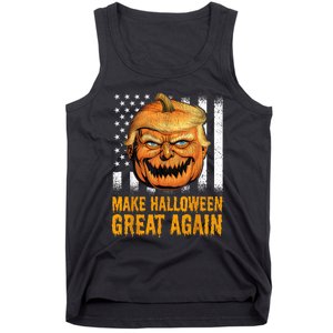 Funny Usa Trumpkin Make Halloween Great Again Tank Top