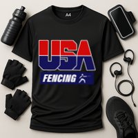 Fencing Usa Team Cooling Performance Crew T-Shirt