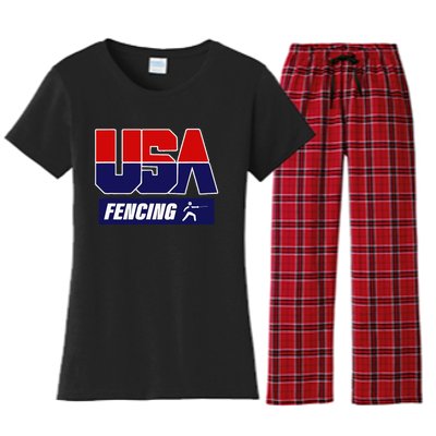 Fencing Usa Team Women's Flannel Pajama Set