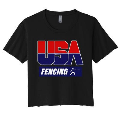 Fencing Usa Team Women's Crop Top Tee