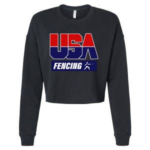 Fencing Usa Team Cropped Pullover Crew