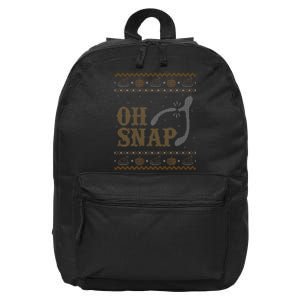 Funny Ugly Thanksgiving Sweater Oh Snap Wish 16 in Basic Backpack