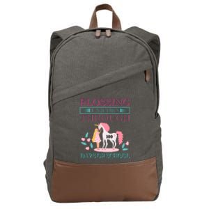 Flossing Unicorn Through 100 Days Of School Cotton Canvas Backpack