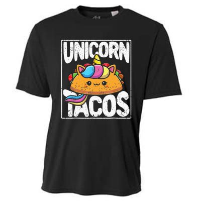 Funny Unicorn Tacos Cinco de Mayo Taco Fiesta Mexican Horse Cooling Performance Crew T-Shirt