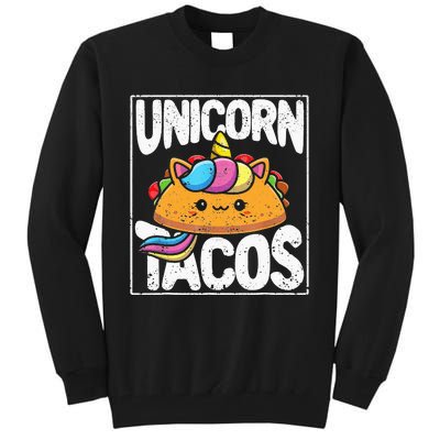 Funny Unicorn Tacos Cinco de Mayo Taco Fiesta Mexican Horse Tall Sweatshirt