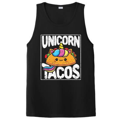 Funny Unicorn Tacos Cinco de Mayo Taco Fiesta Mexican Horse PosiCharge Competitor Tank