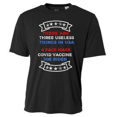 Funny Useless Things Vaccine Biden Stars Grunge Distressed Cooling Performance Crew T-Shirt