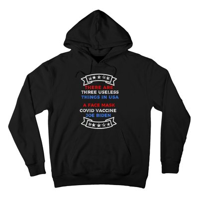 Funny Useless Things Vaccine Biden Stars Grunge Distressed Hoodie