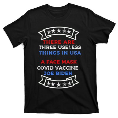 Funny Useless Things Vaccine Biden Stars Grunge Distressed T-Shirt