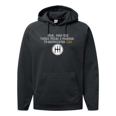 Funny Use Three Pedals Manual Transmission Car . Performance Fleece Hoodie