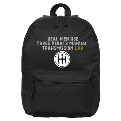 Funny Use Three Pedals Manual Transmission Car . 16 in Basic Backpack