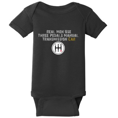 Funny Use Three Pedals Manual Transmission Car . Baby Bodysuit