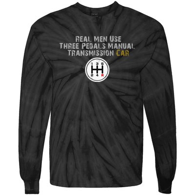 Funny Use Three Pedals Manual Transmission Car . Tie-Dye Long Sleeve Shirt