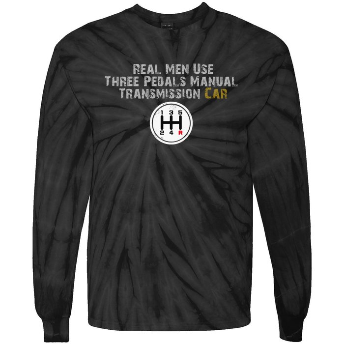 Funny Use Three Pedals Manual Transmission Car . Tie-Dye Long Sleeve Shirt