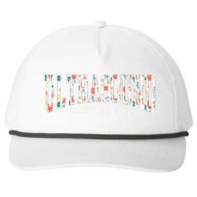 Floral Ultrasound Technologist Sonographer Snapback Five-Panel Rope Hat