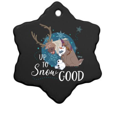 Frozen Up To Snow Good Gift Ceramic Star Ornament