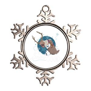 Frozen Up To Snow Good Gift Metallic Star Ornament