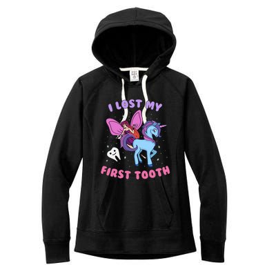 Fairy Unicorn Tooth Fairy Wiggly Teeth Meaningful Gift Women's Fleece Hoodie