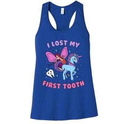 Fairy Unicorn Tooth Fairy Wiggly Teeth Meaningful Gift Women's Racerback Tank