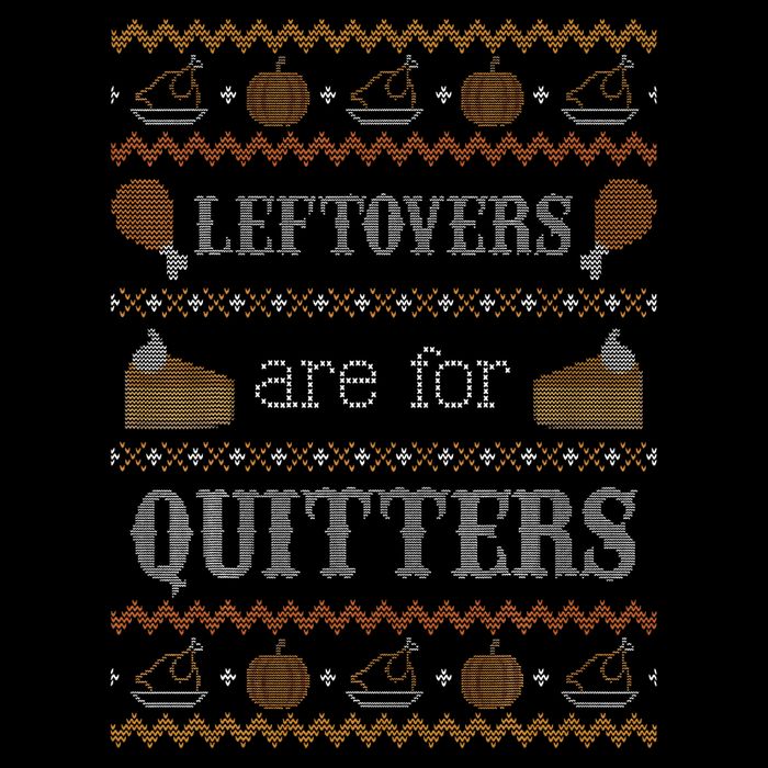 Funny Ugly Thanksgiving Sweater Leftovers for Quitters Drawstring Bag