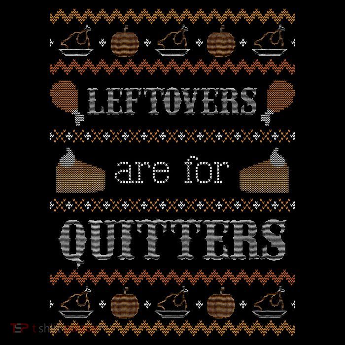 Funny Ugly Thanksgiving Sweater Leftovers for Quitters Flatbill Hat
