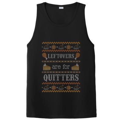 Funny Ugly Thanksgiving Sweater Leftovers for Quitters PosiCharge Competitor Tank