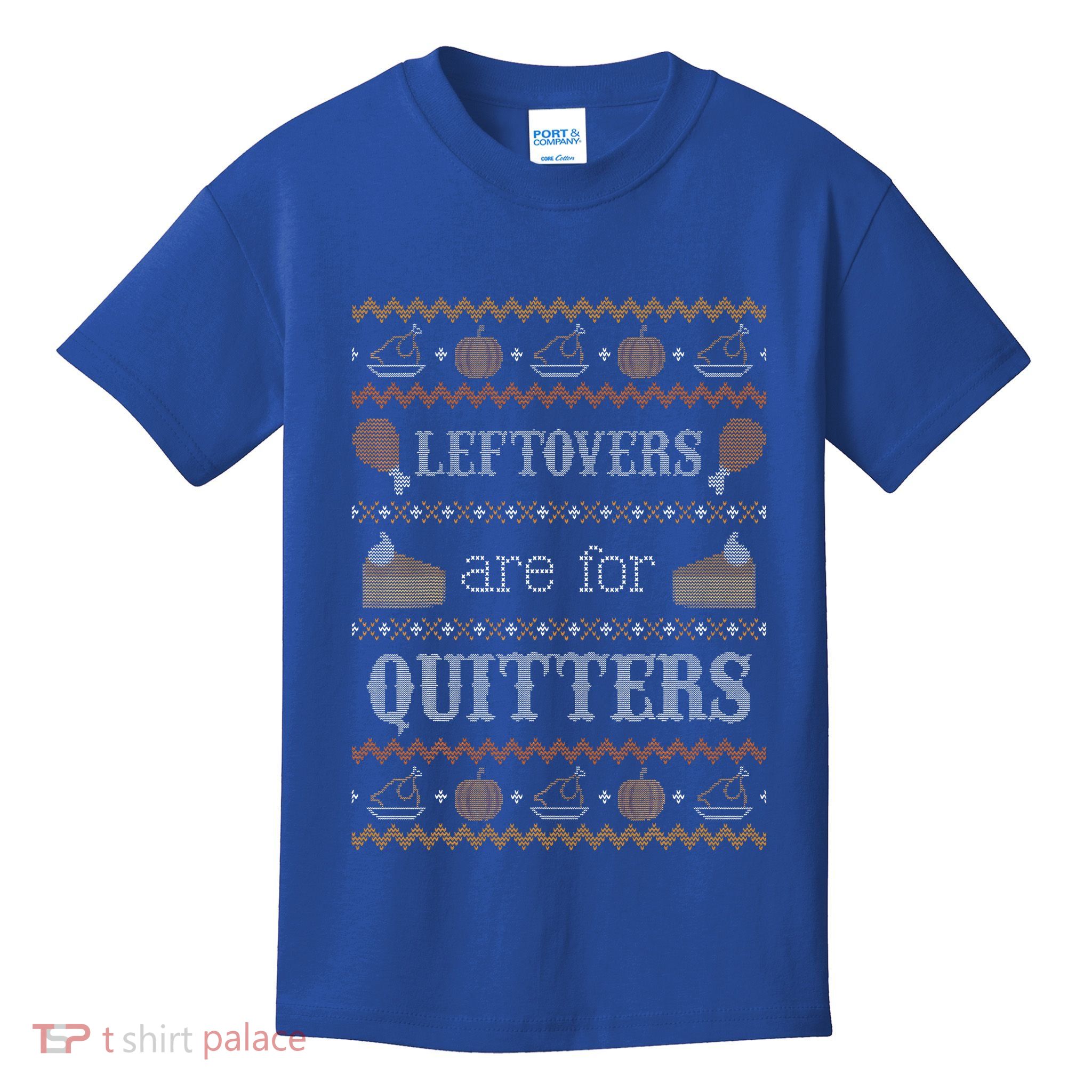 Funny Ugly Thanksgiving Sweater Leftovers for Quitters Kids T-Shirt