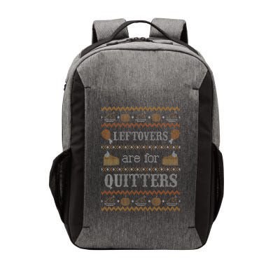 Funny Ugly Thanksgiving Sweater Leftovers for Quitters Vector Backpack