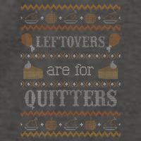 Funny Ugly Thanksgiving Sweater Leftovers for Quitters Vector Backpack