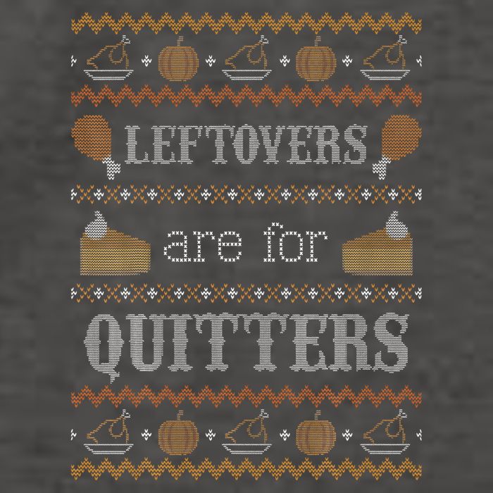 Funny Ugly Thanksgiving Sweater Leftovers for Quitters Vector Backpack