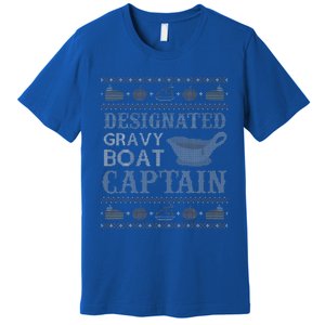 Funny Ugly Thanksgiving Gravy Boat Captain Premium T-Shirt