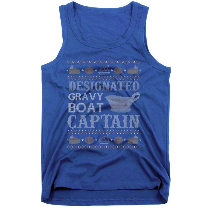 Funny Ugly Thanksgiving Gravy Boat Captain Tank Top