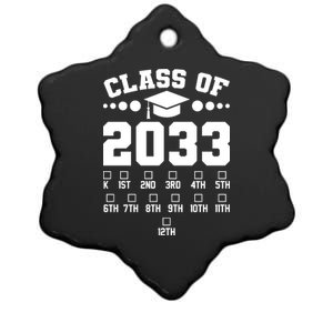 Future Class Of 2033 Check Mark Chart Ceramic Star Ornament