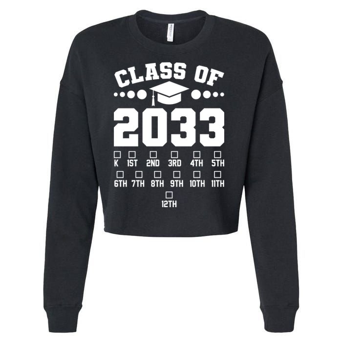 Future Class Of 2033 Check Mark Chart Cropped Pullover Crew