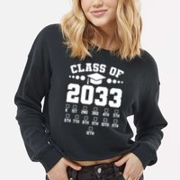 Future Class Of 2033 Check Mark Chart Cropped Pullover Crew