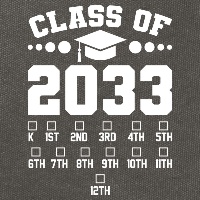 Future Class Of 2033 Check Mark Chart Cotton Canvas Backpack