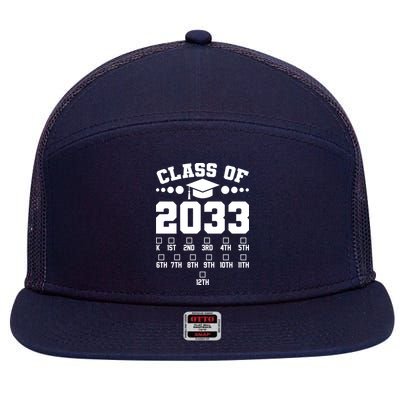 Future Class Of 2033 Check Mark Chart 7 Panel Mesh Trucker Snapback Hat