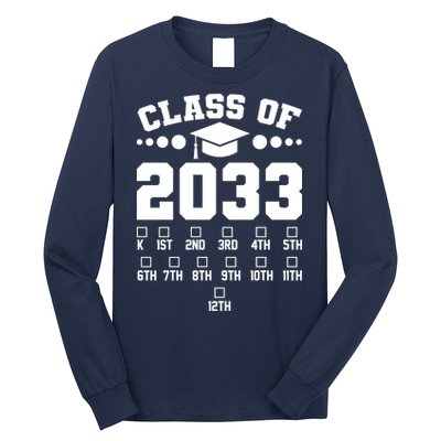 Future Class Of 2033 Check Mark Chart Long Sleeve Shirt